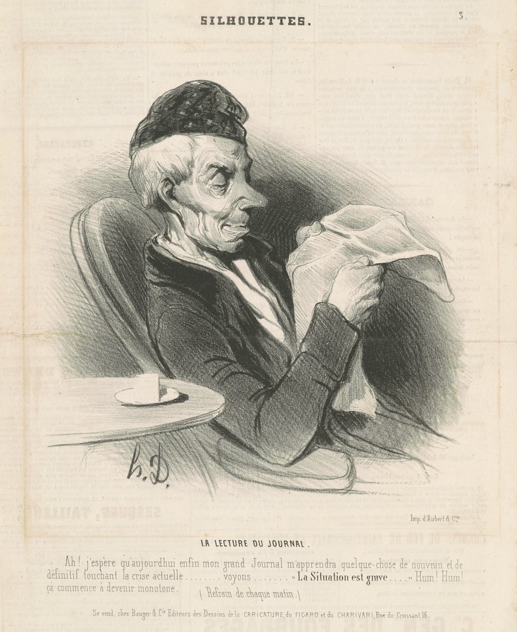The Reading of the Newspaper by Honoré Daumier