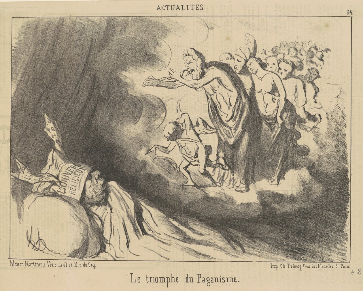The Triumph of Paganism by Honoré Daumier