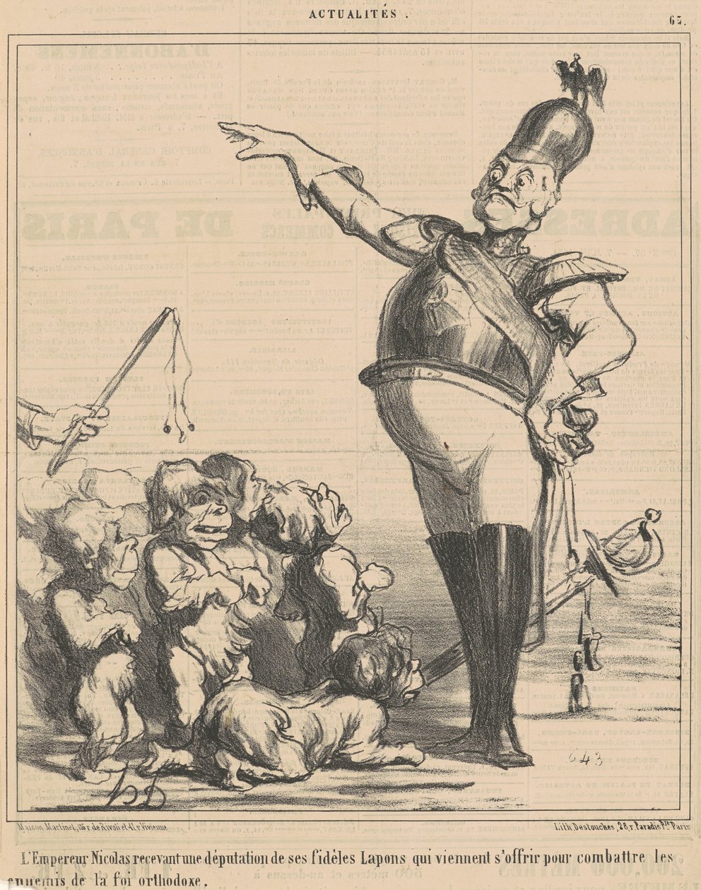 Emperor Nicholas receiving a delegation ... by Honoré Daumier