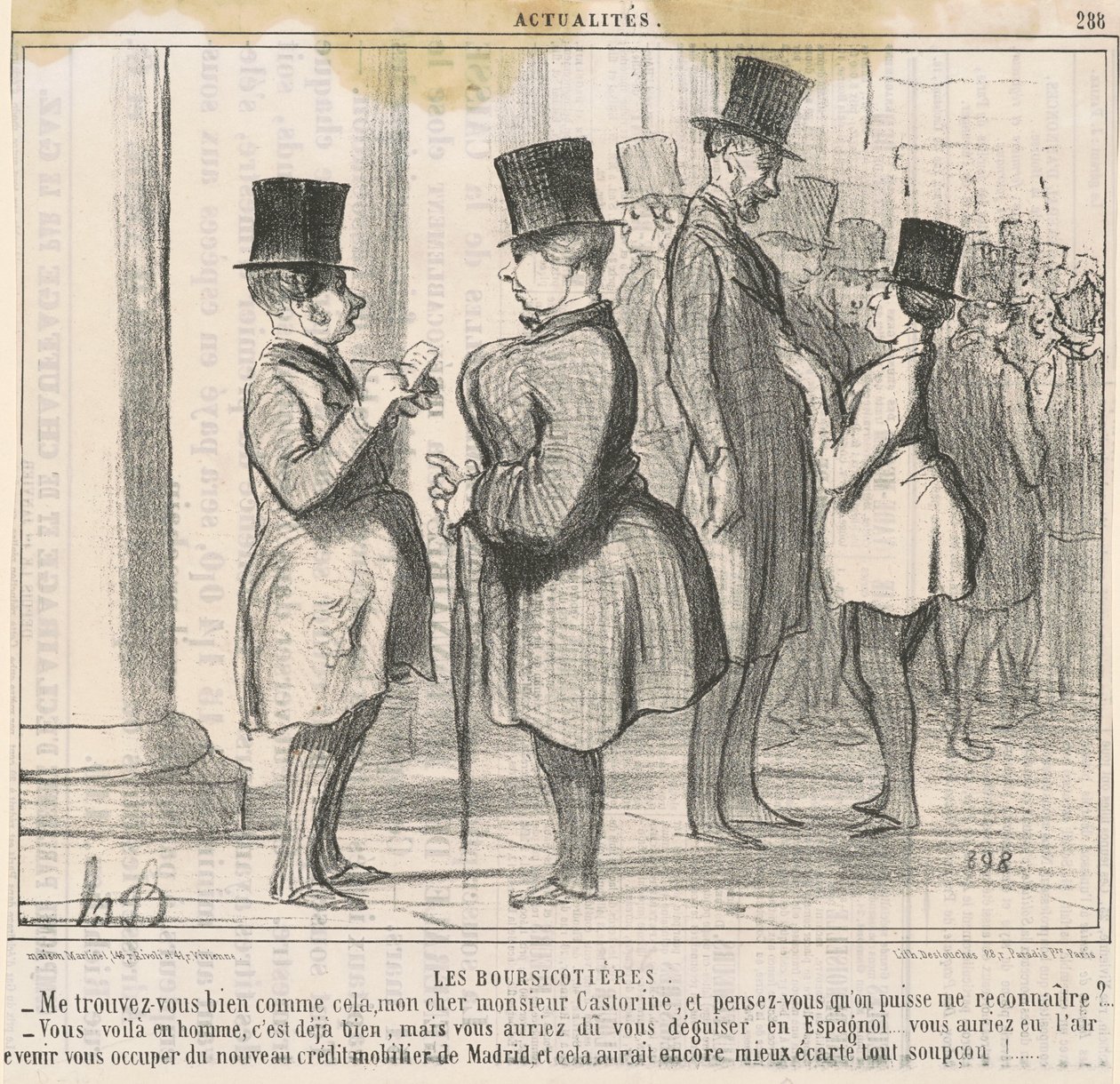 The Stock Market Women. Do You Find Me Well... by Honoré Daumier