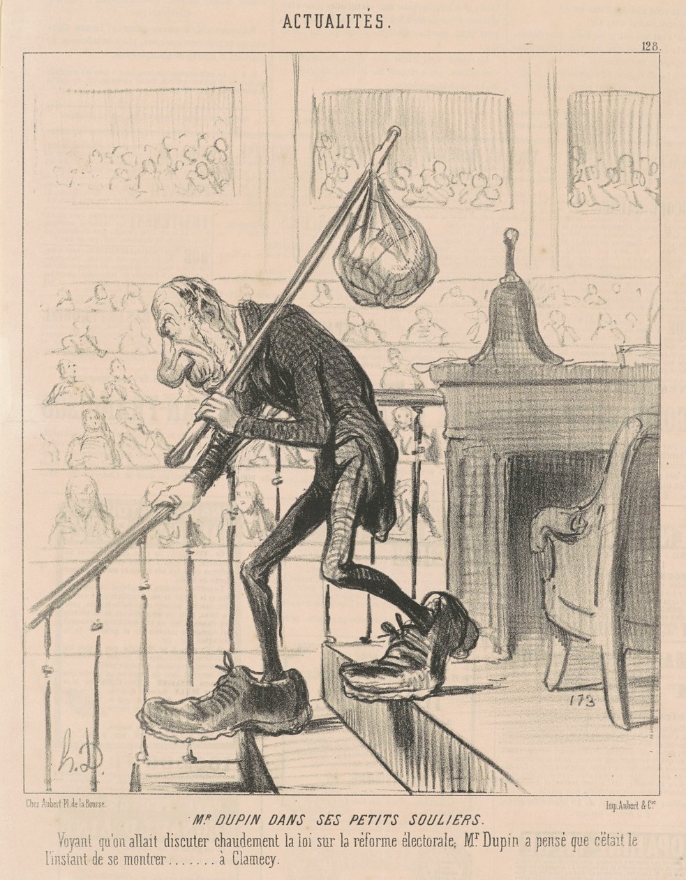 M. Dupin in his small shoes by Honoré Daumier