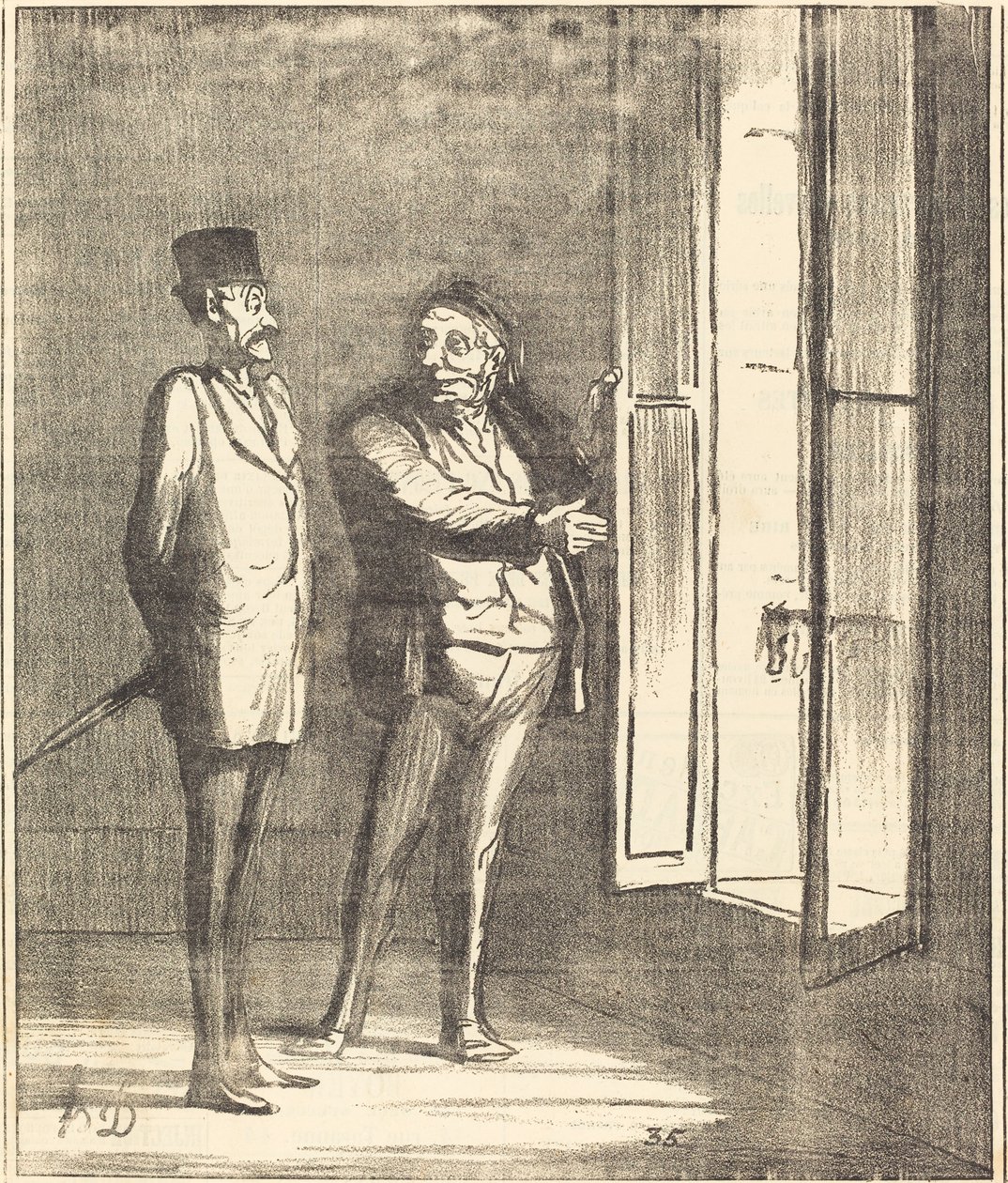 Monsieur Will Be Very Well Here... by Honoré Daumier