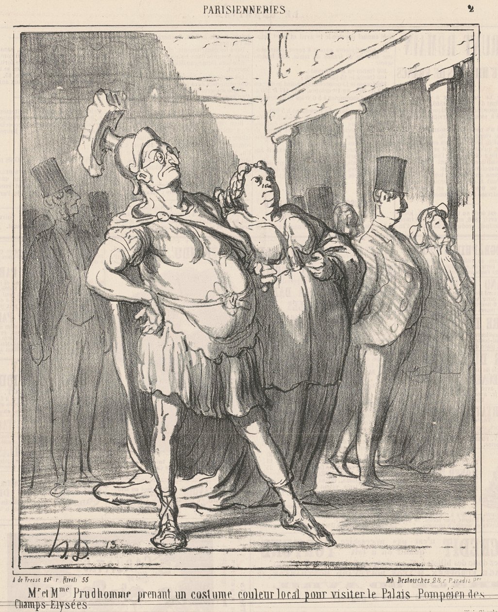 Mr. and Mrs. Prudhomme Taking a... by Honoré Daumier