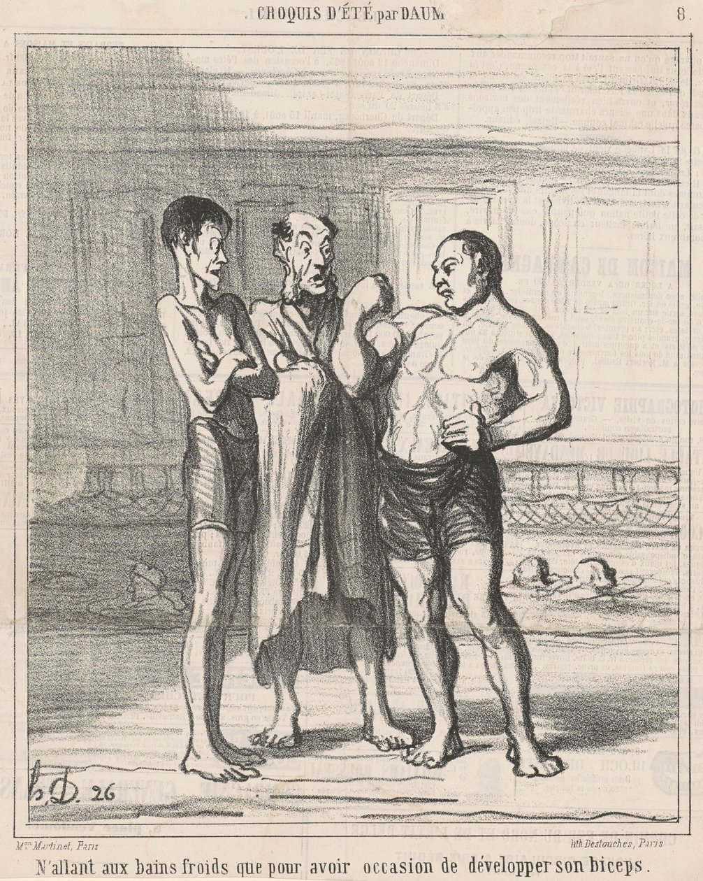 Not Going to the Cold Baths by Honoré Daumier