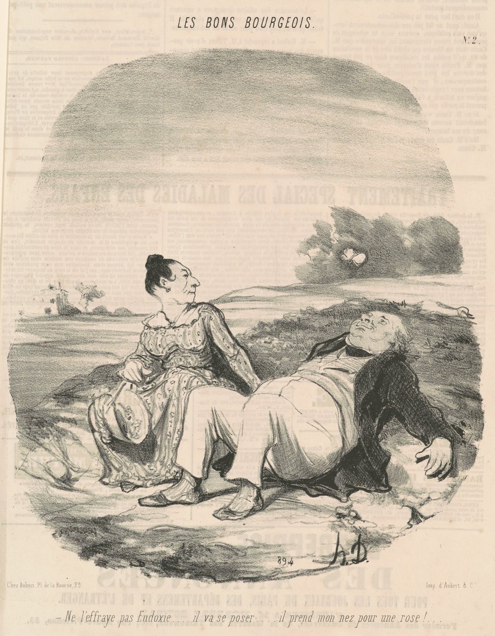 Do Not Frighten Her, Eudoxie... by Honoré Daumier