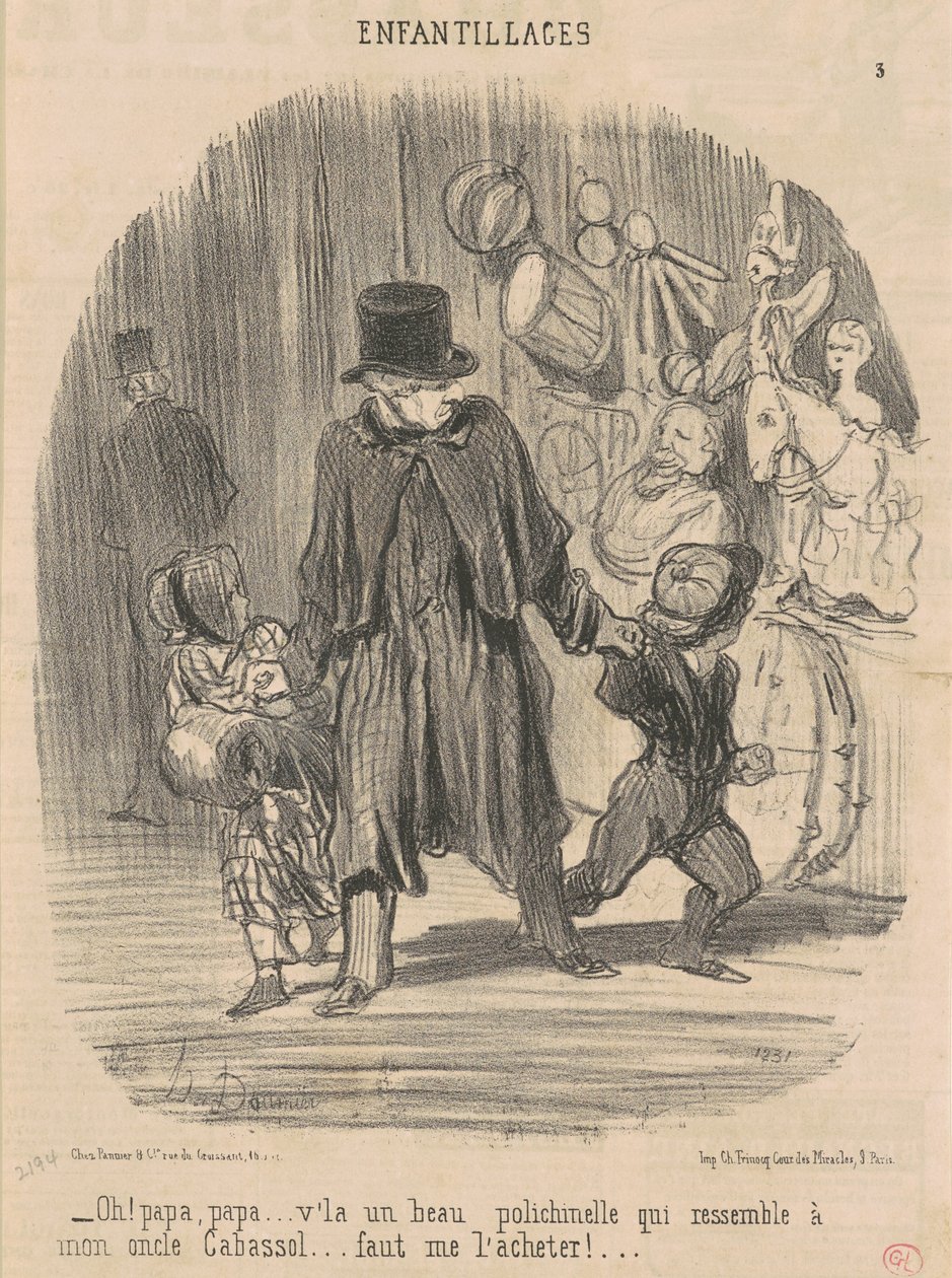 Oh! Papa, papa ...look a beautiful ... by Honoré Daumier