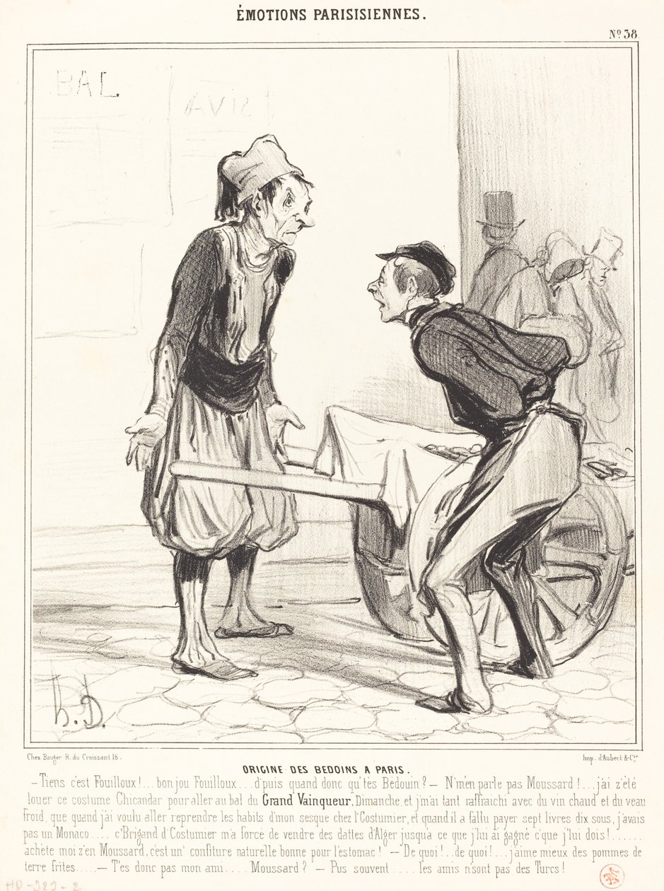 Origin of the Bedouins in Paris by Honoré Daumier