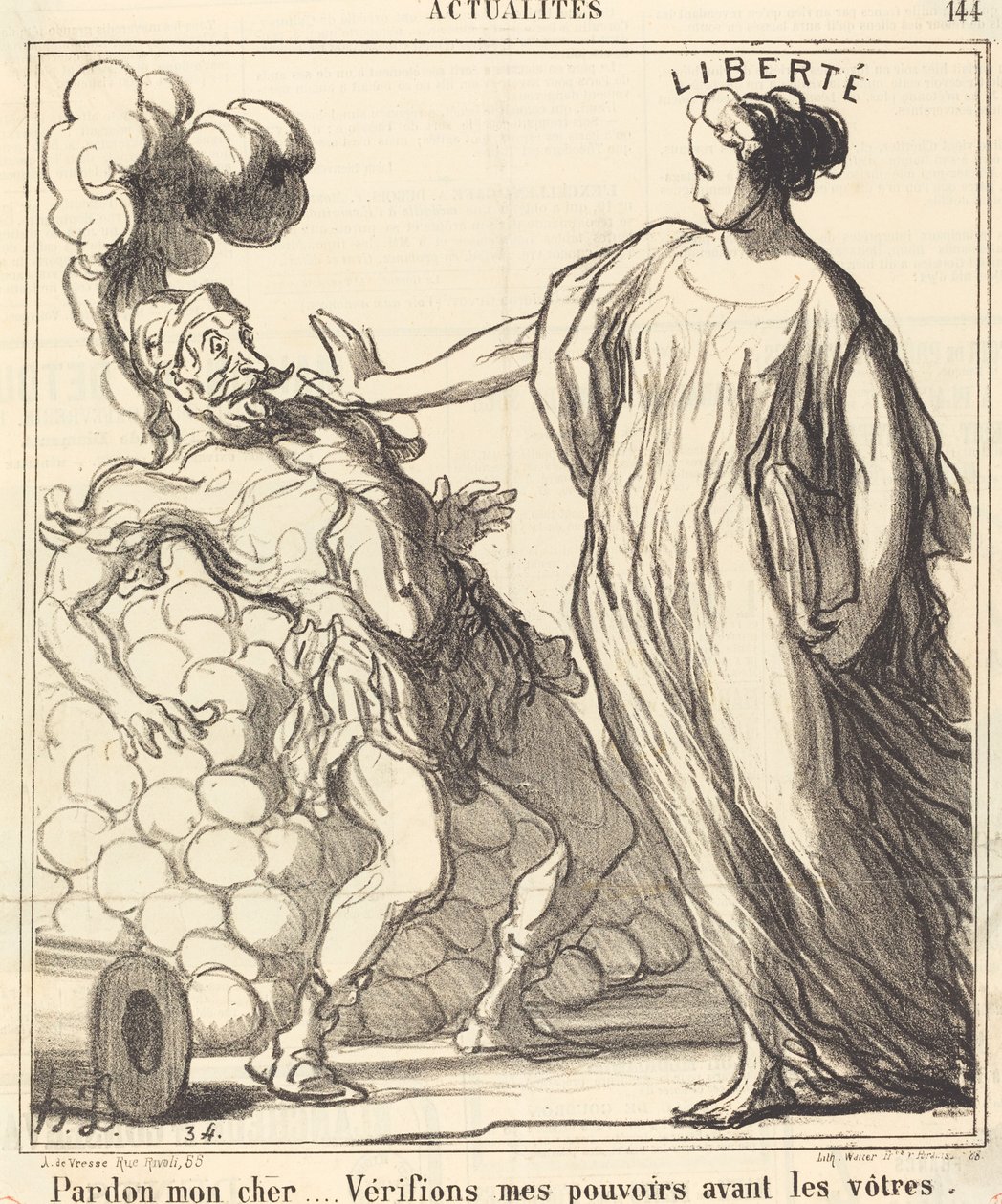 Pardon My Dear... by Honoré Daumier