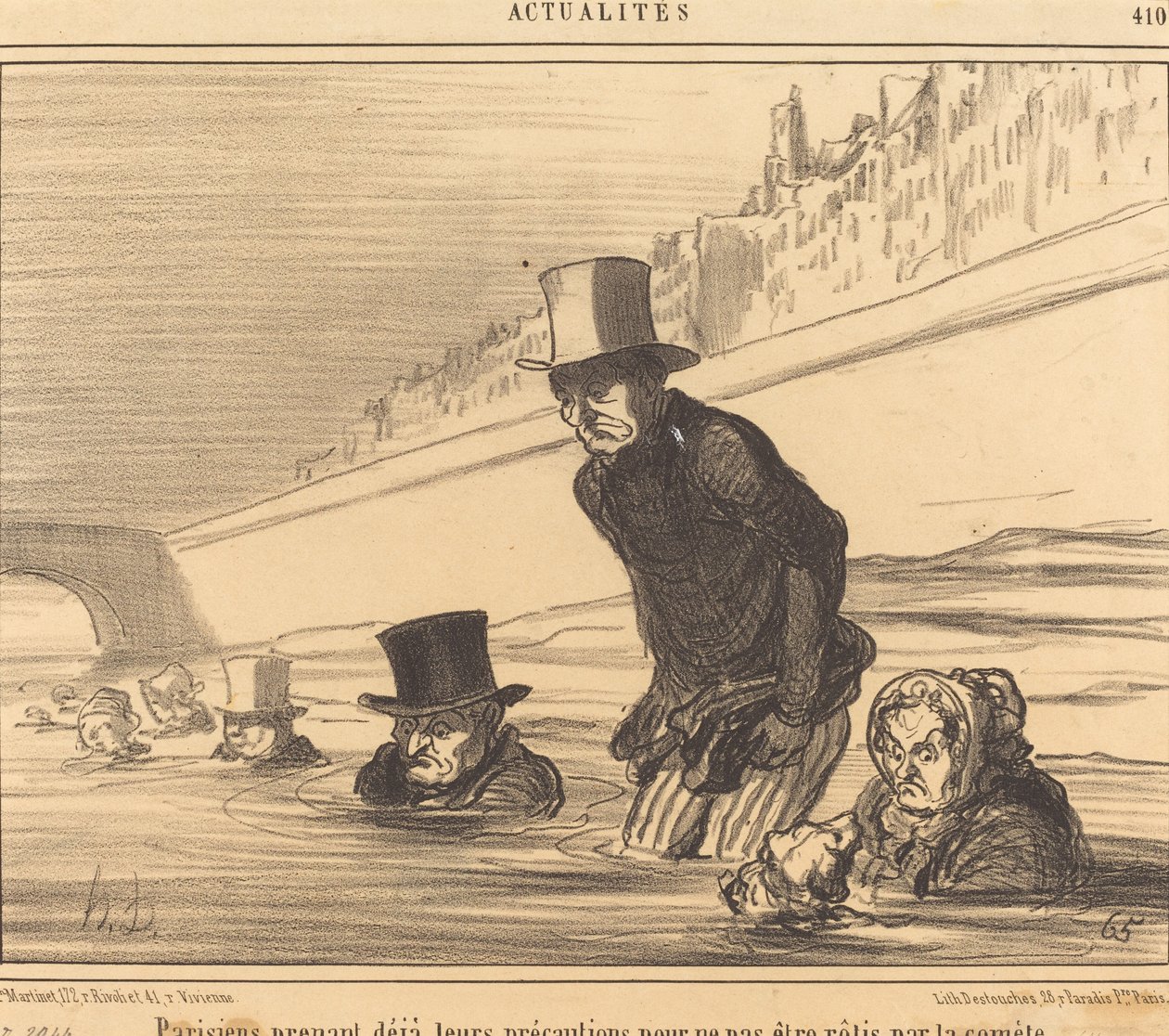 Parisians Taking Their Precautions by Honoré Daumier