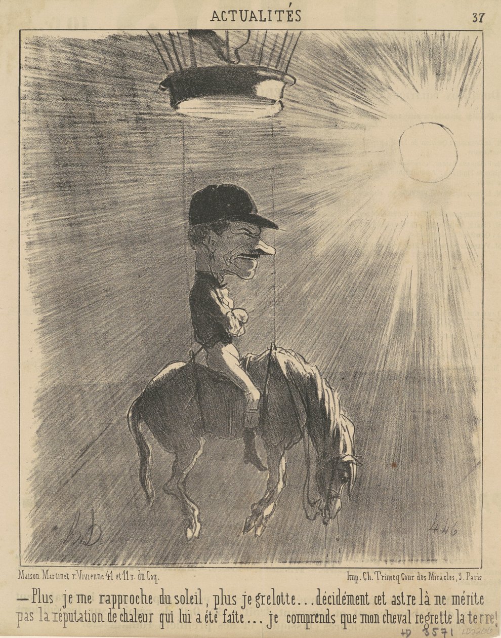 The Closer I Get to the Sun... by Honoré Daumier