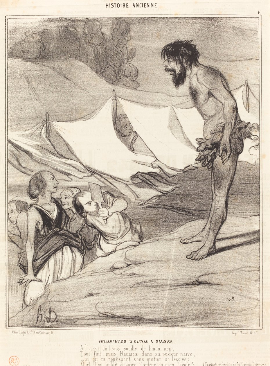 Presentation of Ulysses to Nausicaa by Honoré Daumier