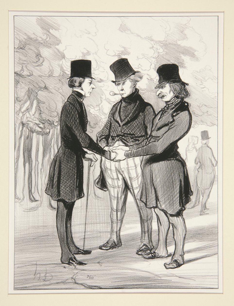 What a Happy Meeting by Honoré Daumier