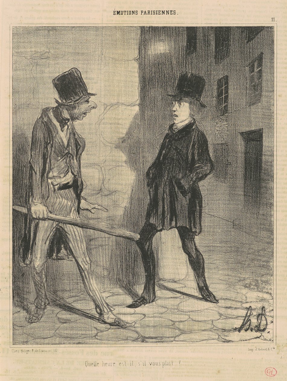 What Time Is It, Please? by Honoré Daumier