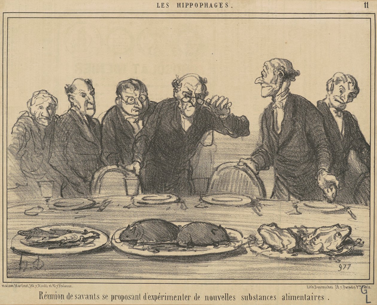 Meeting of Scholars Proposing... by Honoré Daumier