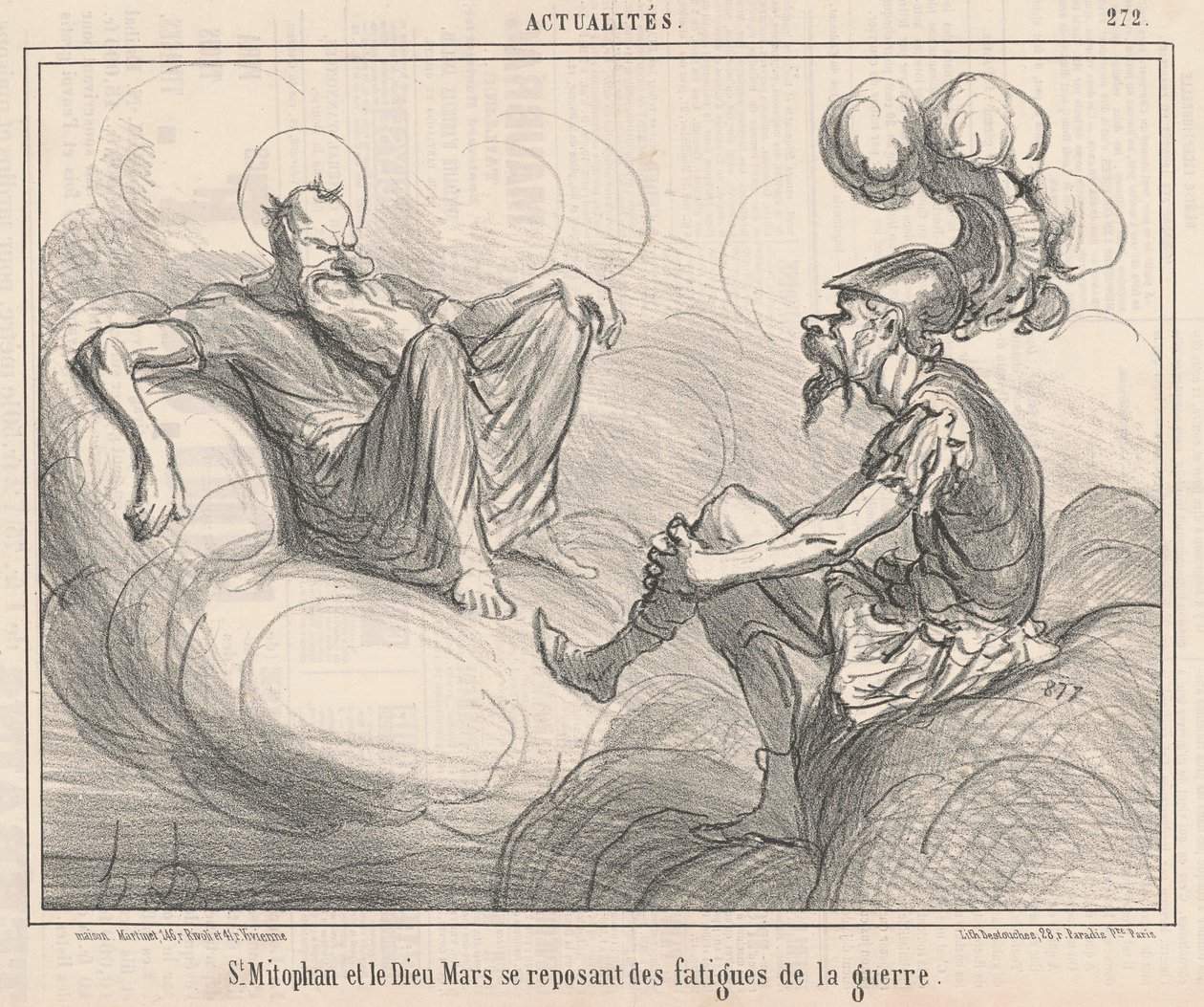 Saint Mitophan and the God Mars by Honoré Daumier