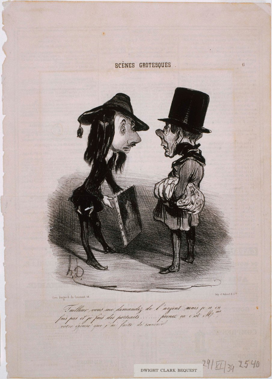 Grotesque Scenes: Tailor...Take That... by Honoré Daumier