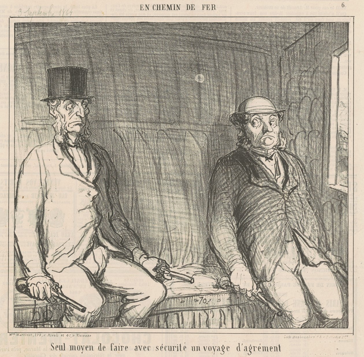 The Only Way to Do It Safely by Honoré Daumier