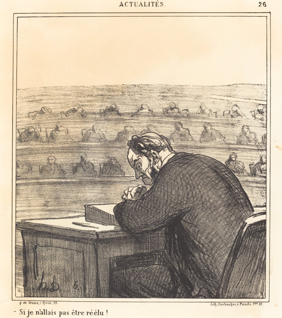 If I Were Not Going to Be Re-elected! by Honoré Daumier