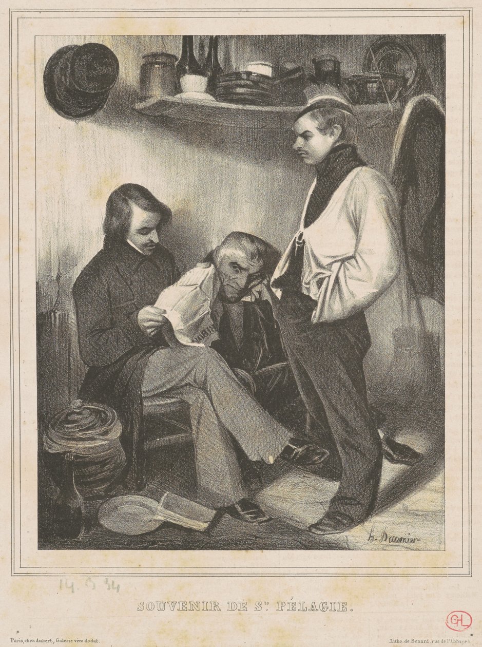 Souvenir of Ste. Pélagie by Honoré Daumier