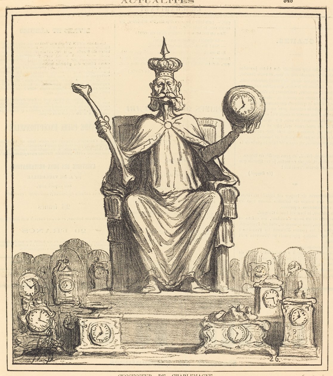Successor of Charlemagne by Honoré Daumier