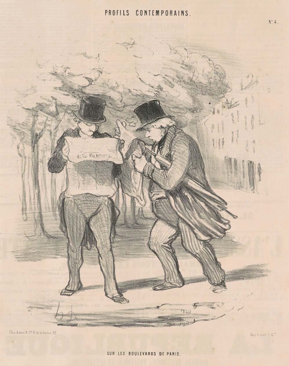 On the Boulevards of Paris by Honoré Daumier