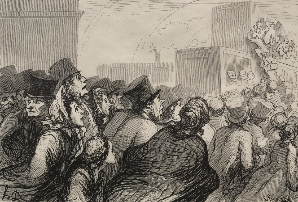 The Railway: The Sunday Excursion by Honoré Daumier