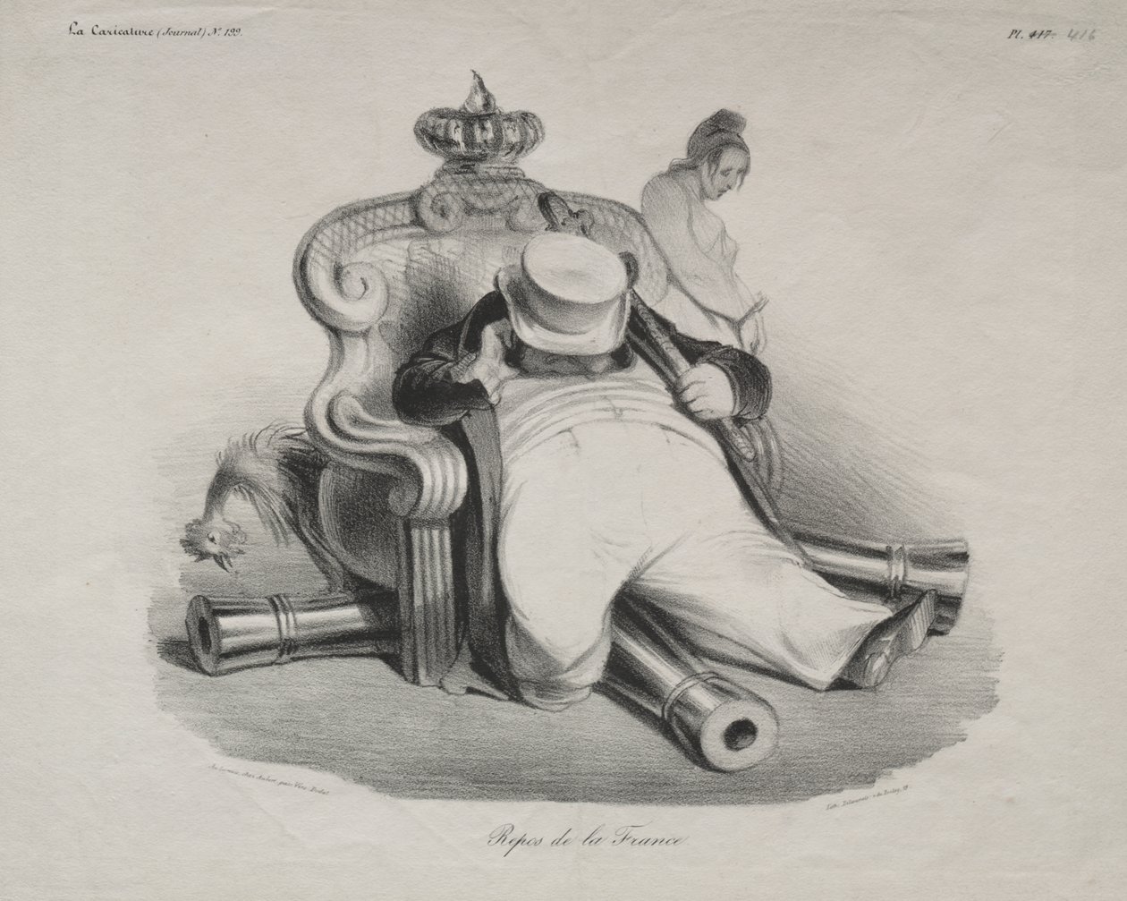 The Repose of France by Honoré Daumier