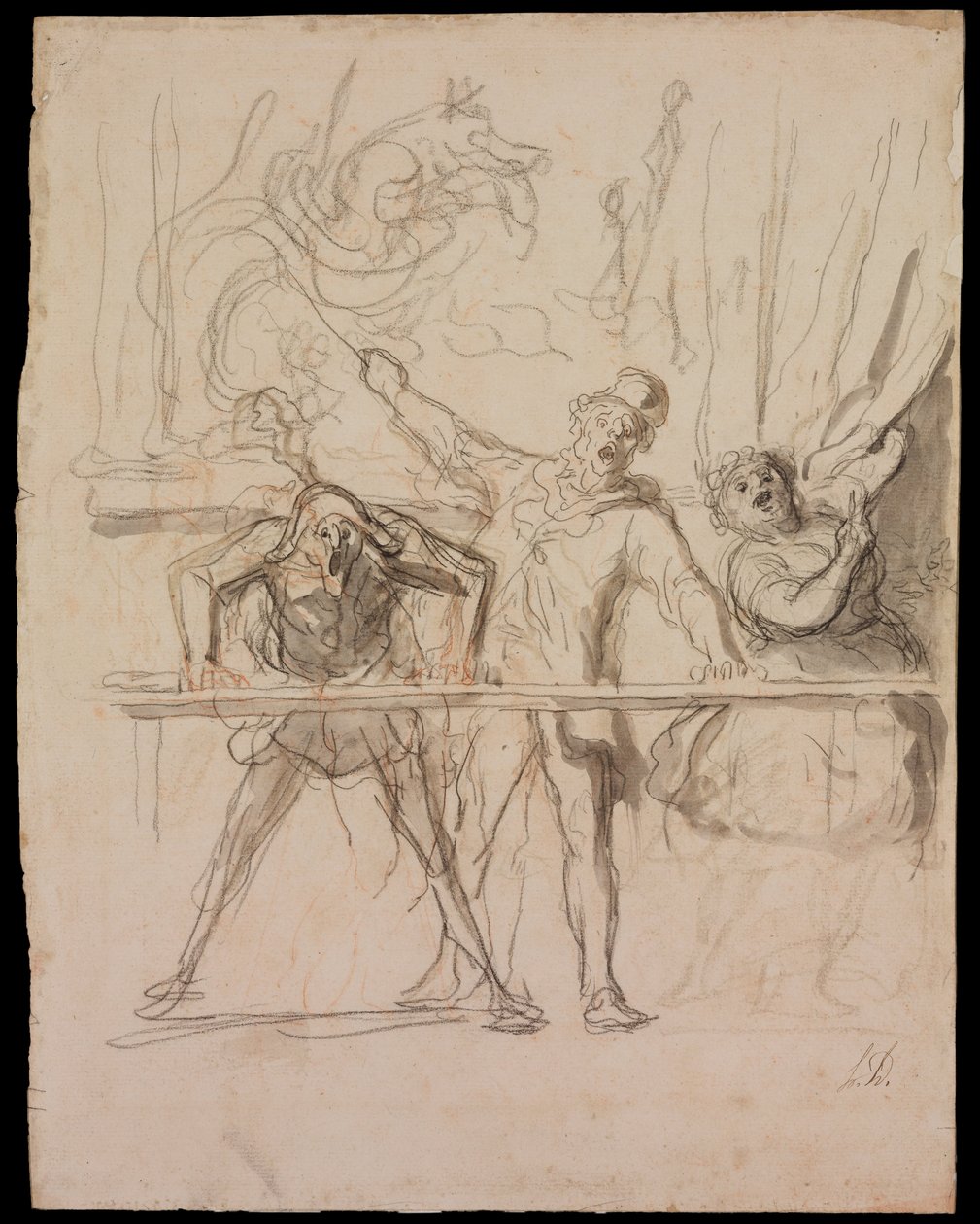 The Side-Show by Honoré Daumier