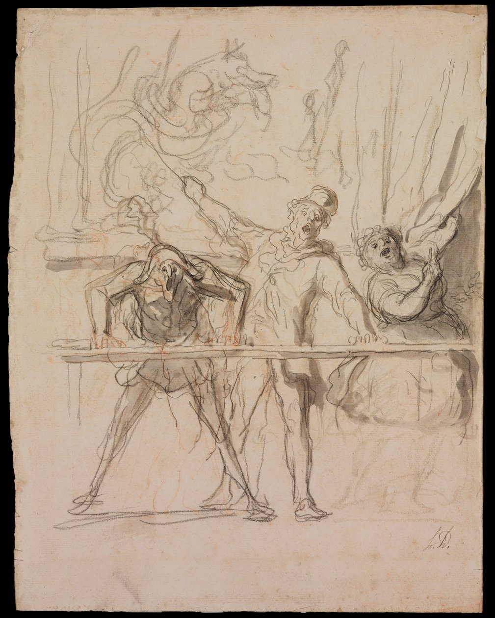 The Side-Show by Honoré Daumier