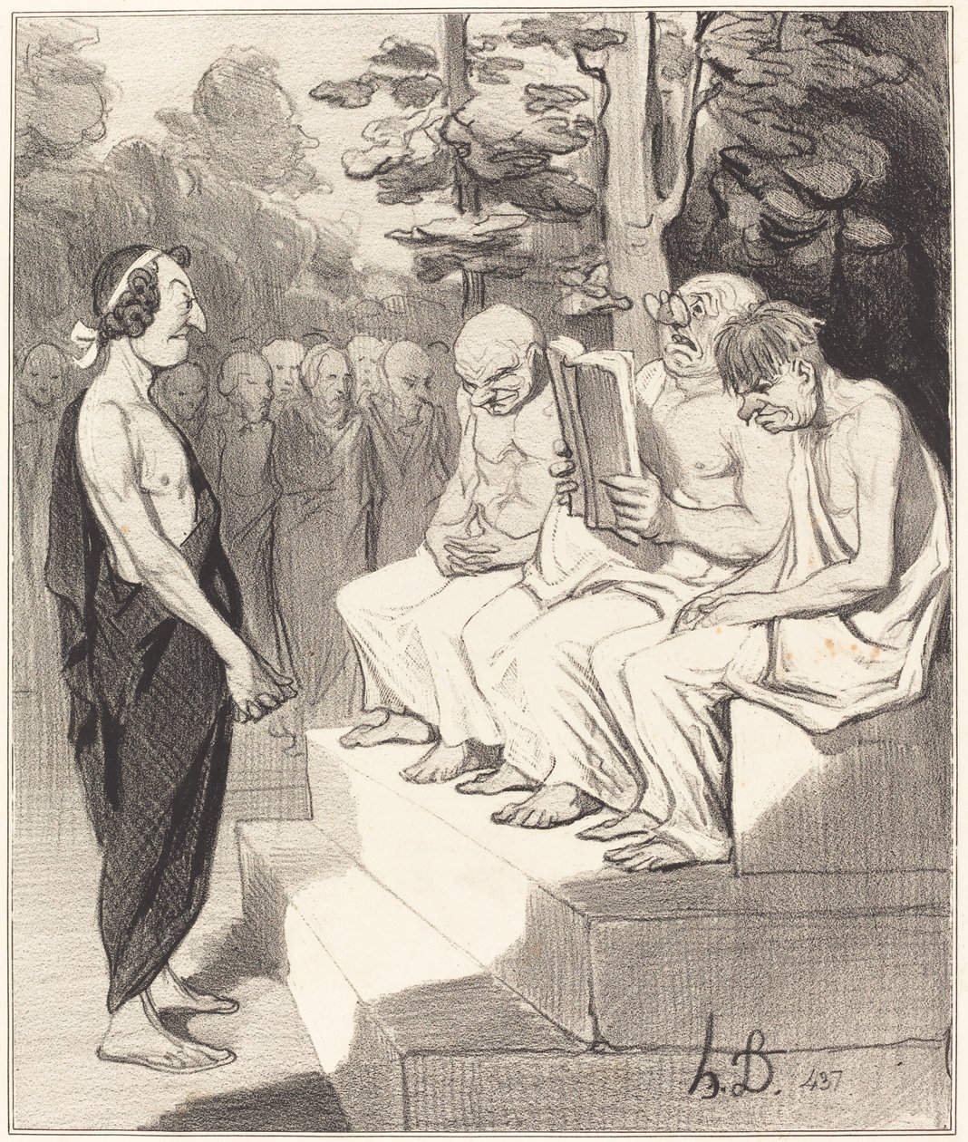 Telemachus Questioned by the Sages by Honoré Daumier