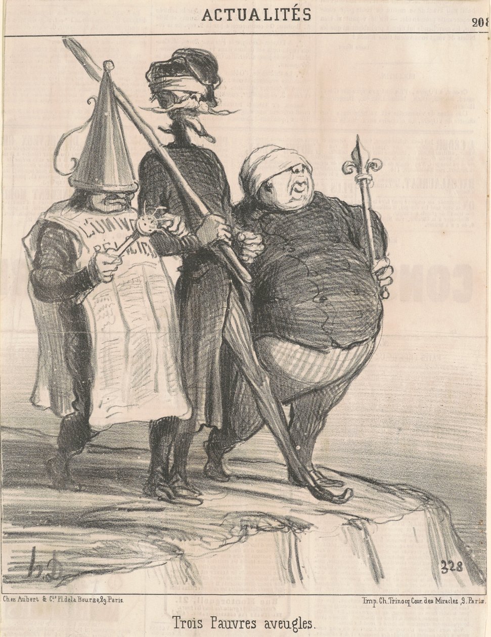 Three Poor Blind Men by Honoré Daumier