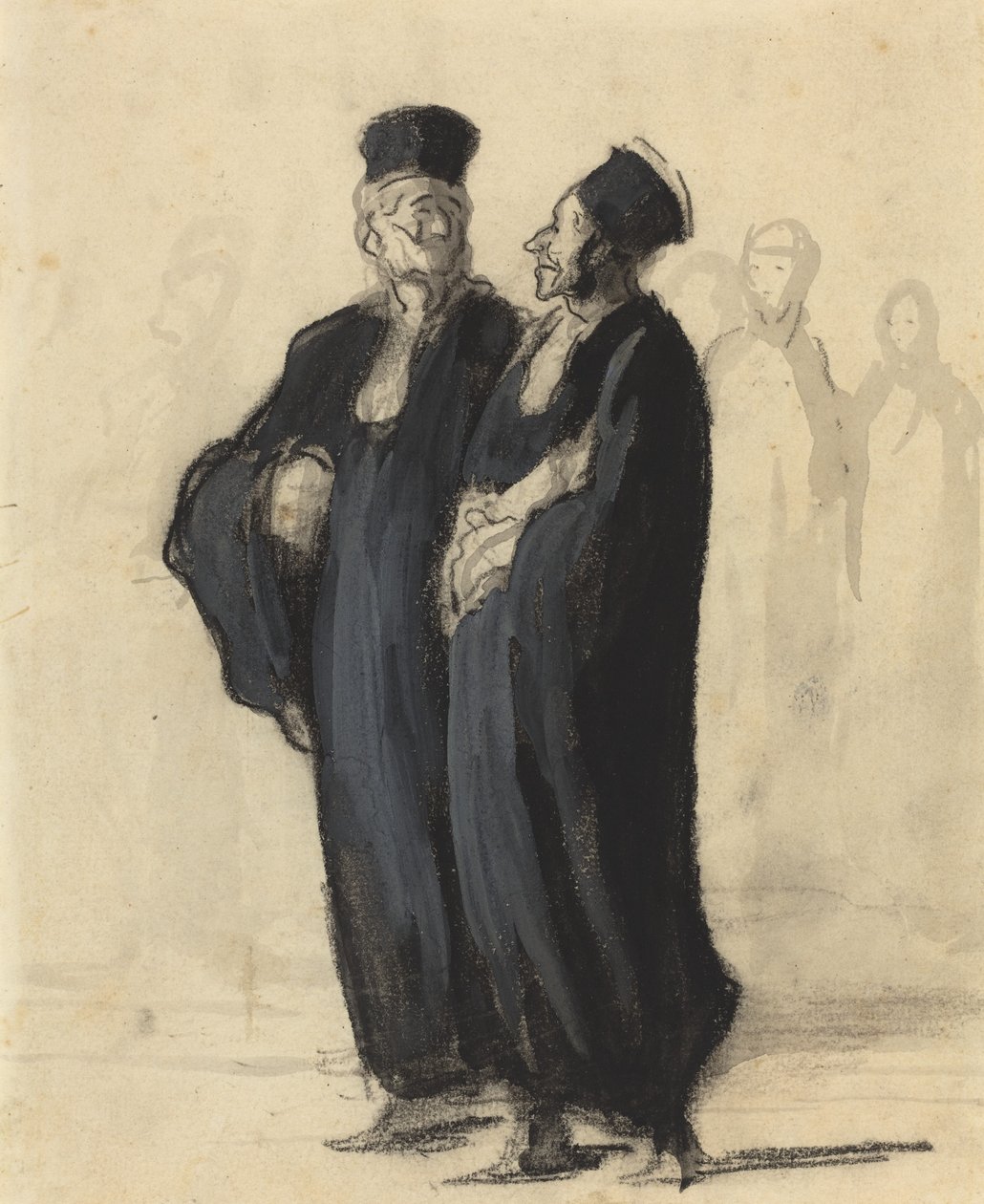 Two Lawyers by Honoré Daumier