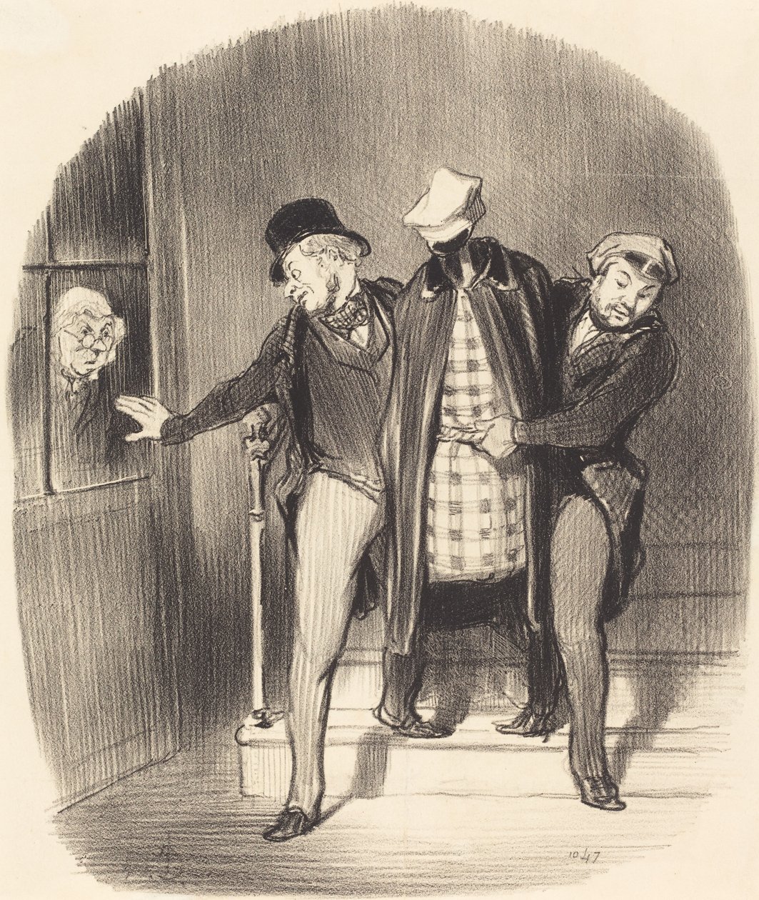 A Stealthy Move by Honoré Daumier