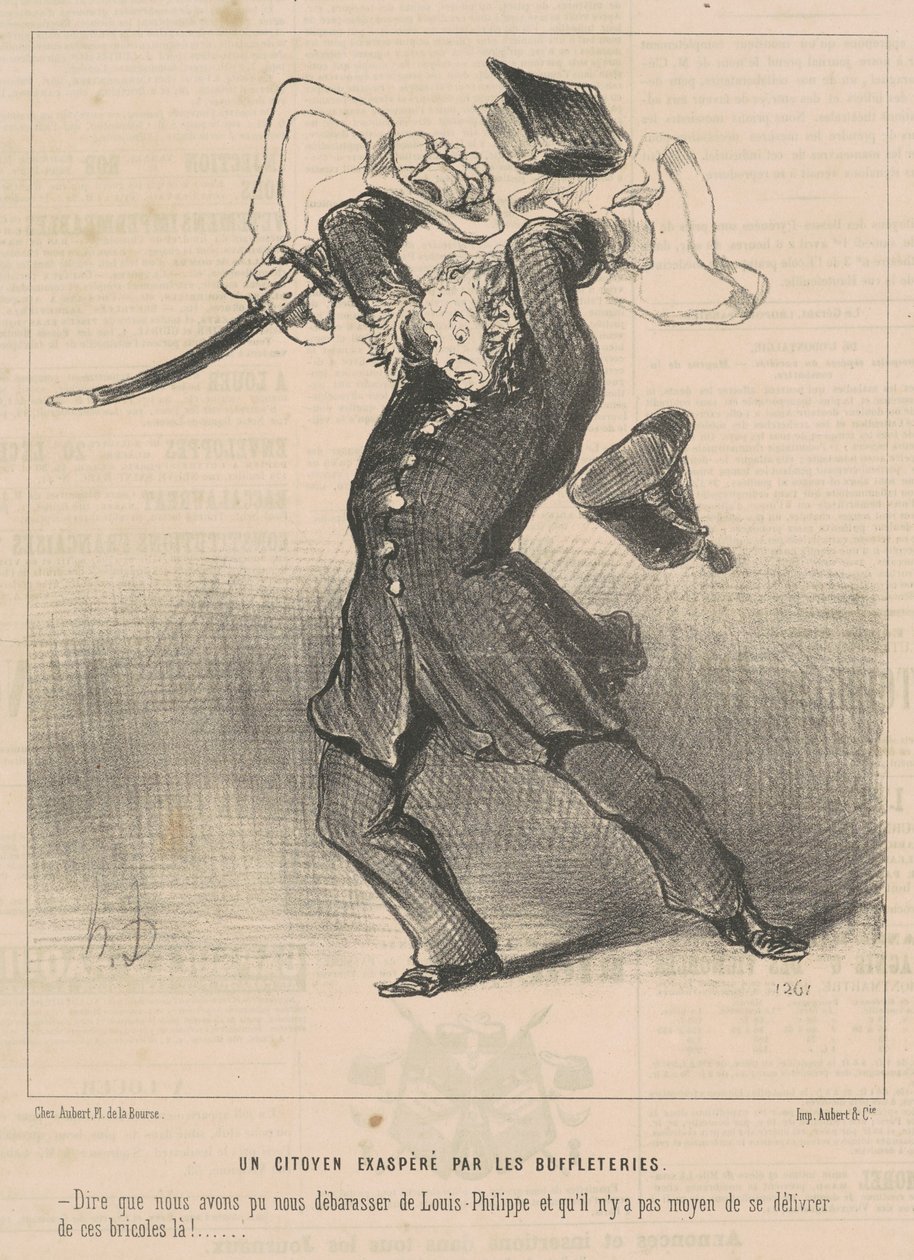 A Citizen Exasperated by the Buffeteries by Honoré Daumier