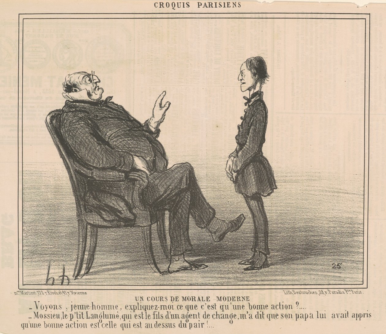 A Course in Modern Morality by Honoré Daumier
