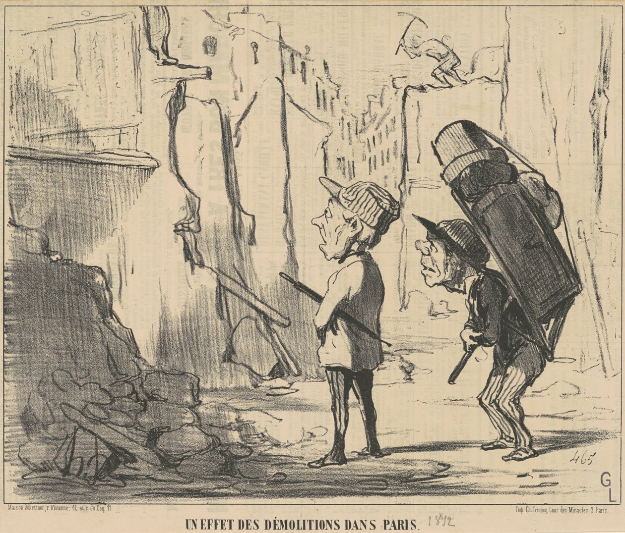 An Effect of the Demolitions in Paris by Honoré Daumier