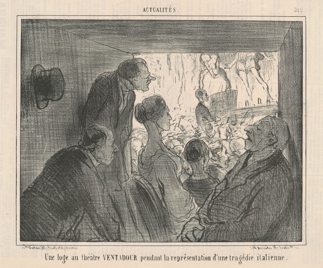 A Box at the Ventadour Theater... by Honoré Daumier