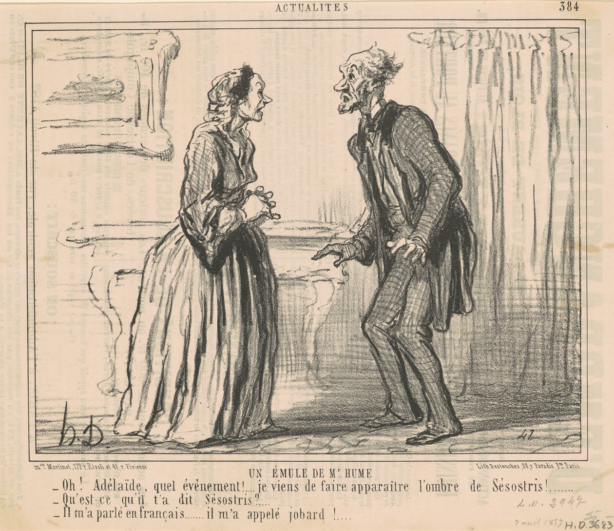 A Rival of Mr. Hume by Honoré Daumier
