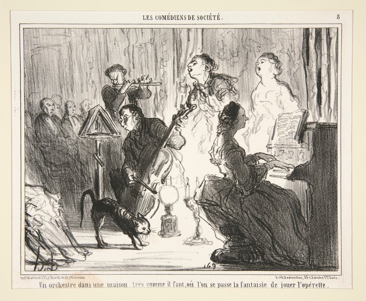 An Orchestra in a House by Honoré Daumier