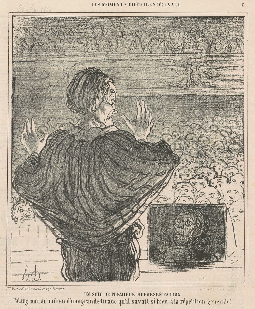 An Evening of the First Performance by Honoré Daumier