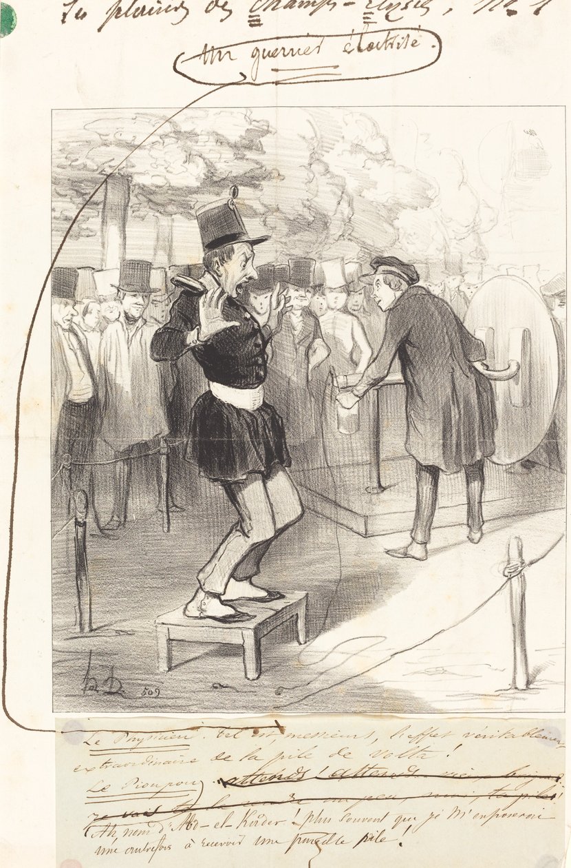 An Electrified Warrior by Honoré Daumier