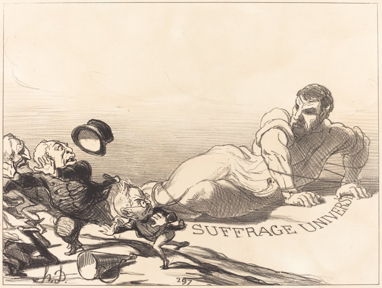 A Panic of Lilliputians... by Honoré Daumier
