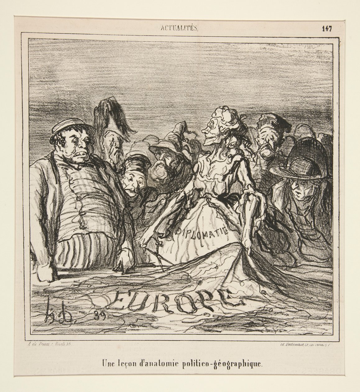 A Lesson by Honoré Daumier