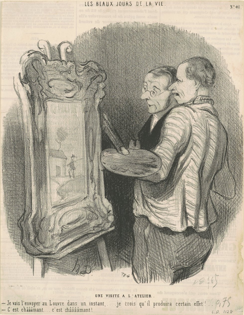 A Visit to the Studio by Honoré Daumier