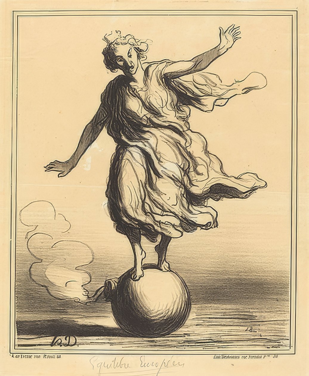 European Equilibrium by Honoré Daumier