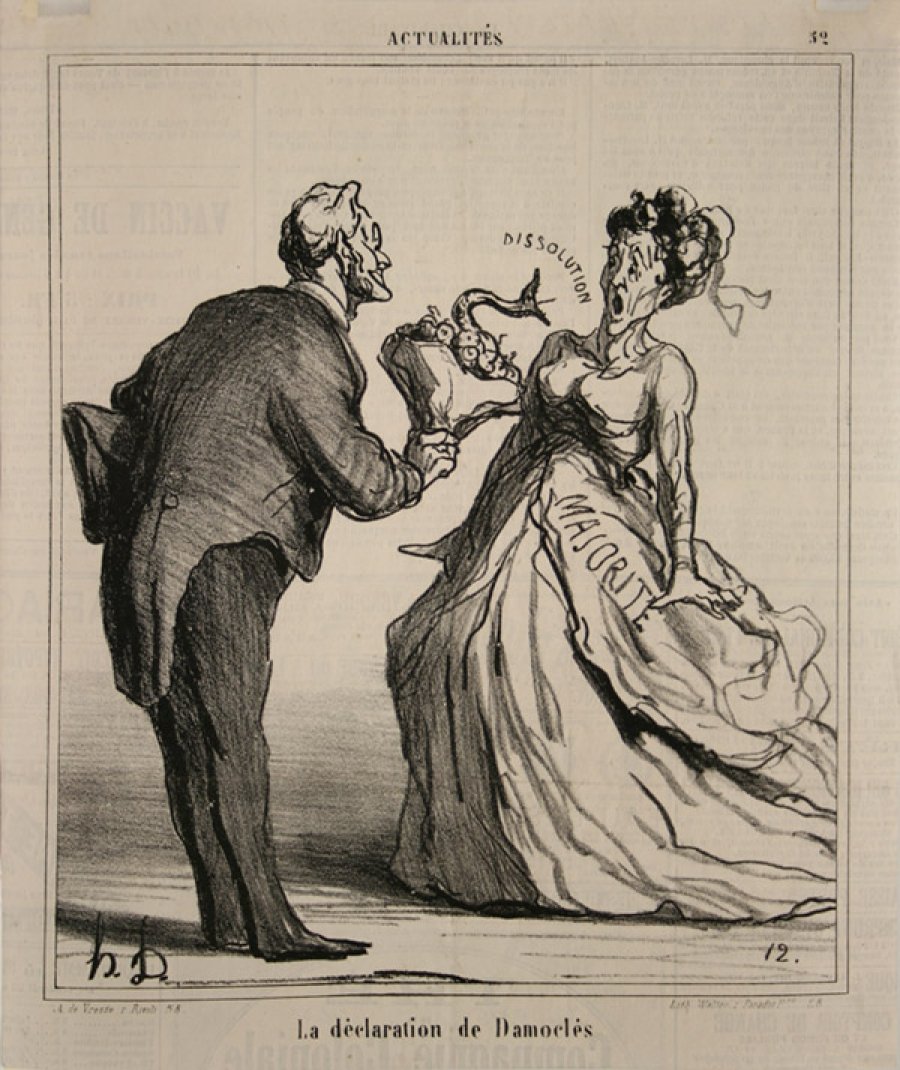 The Declaration of Damocles by Honoré Daumier