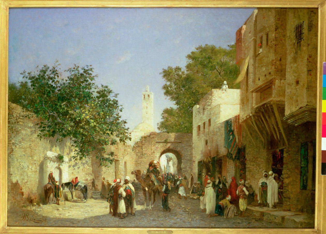 An Arab Street Scene, 1872 by Honore Boze