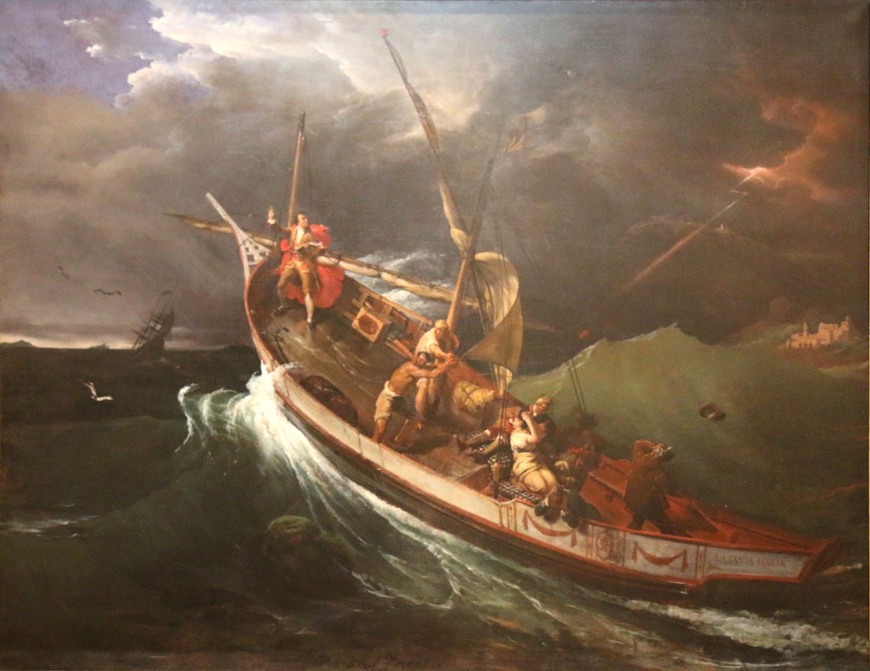 Joseph Vernet Tied to a Mast, Studying the Effects of the Storm by Emile Jean Horace Vernet