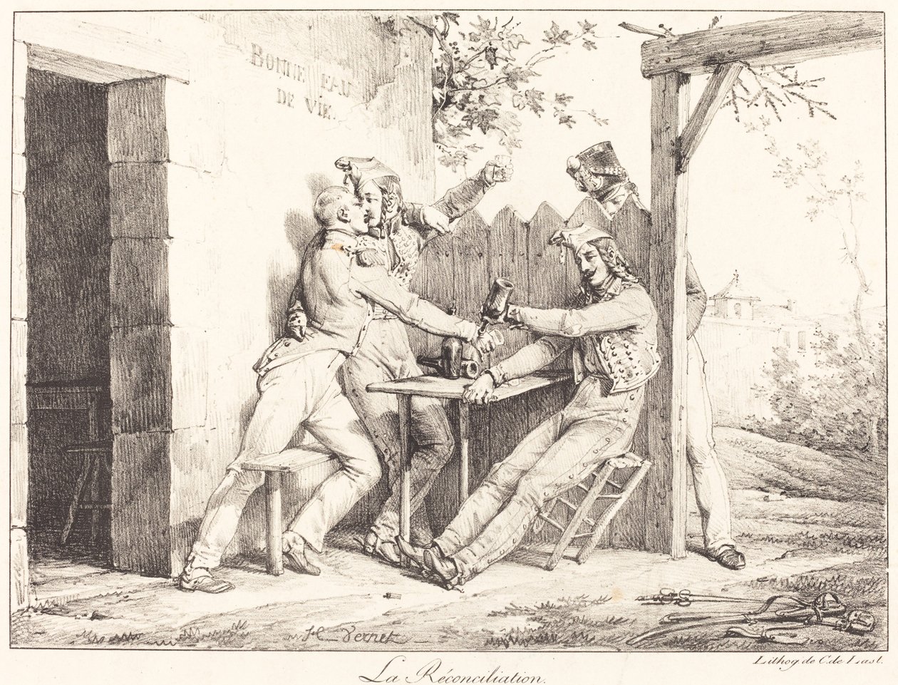 The Reconciliation by Emile Jean Horace Vernet