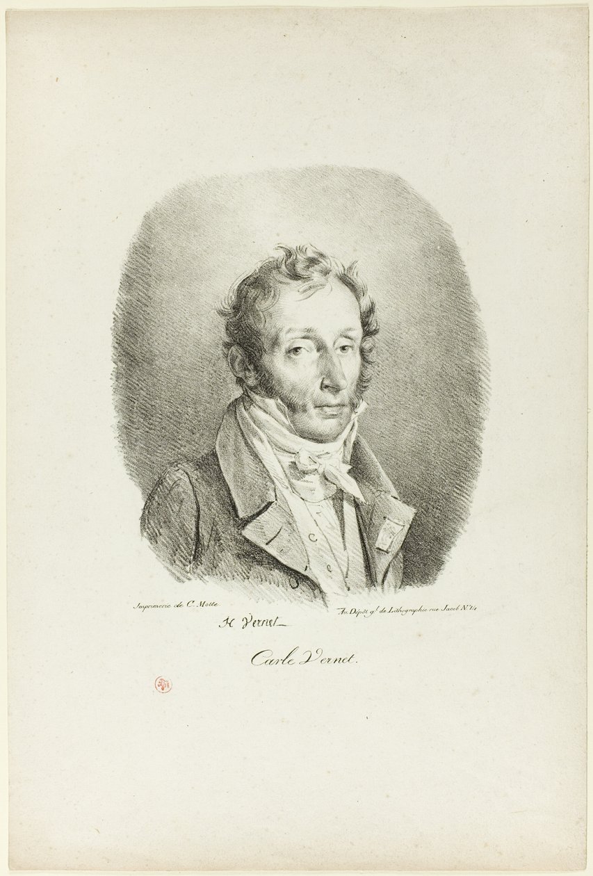 Portrait of Carle Vernet by Emile Jean Horace Vernet